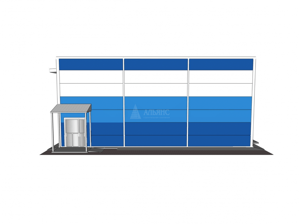 3D визуализация Магазин из сэндвич-панелей - фото 16