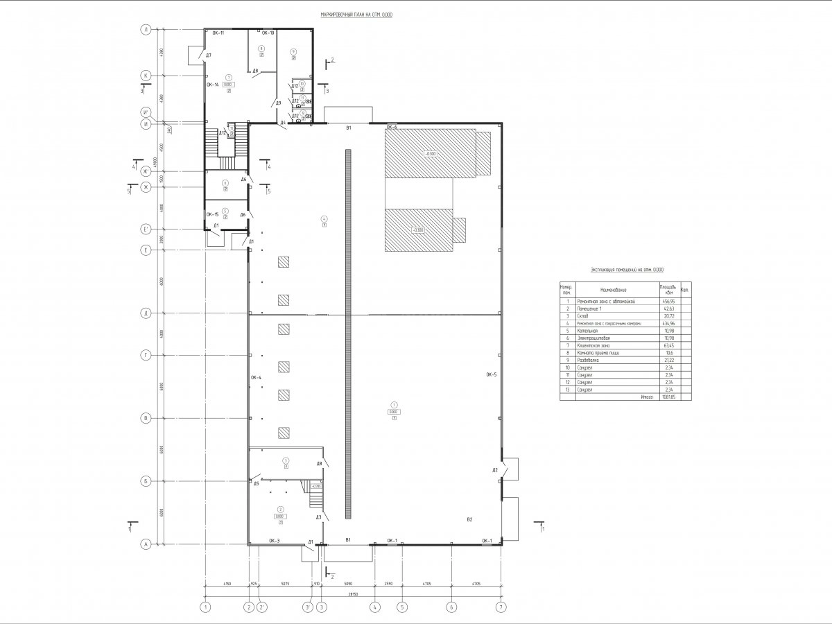 Планировка СТО из сэндвич панелей -  фото 1