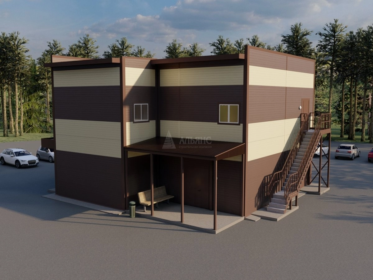 3D визуализация Магазин из сэндвич-панелей - фото 6