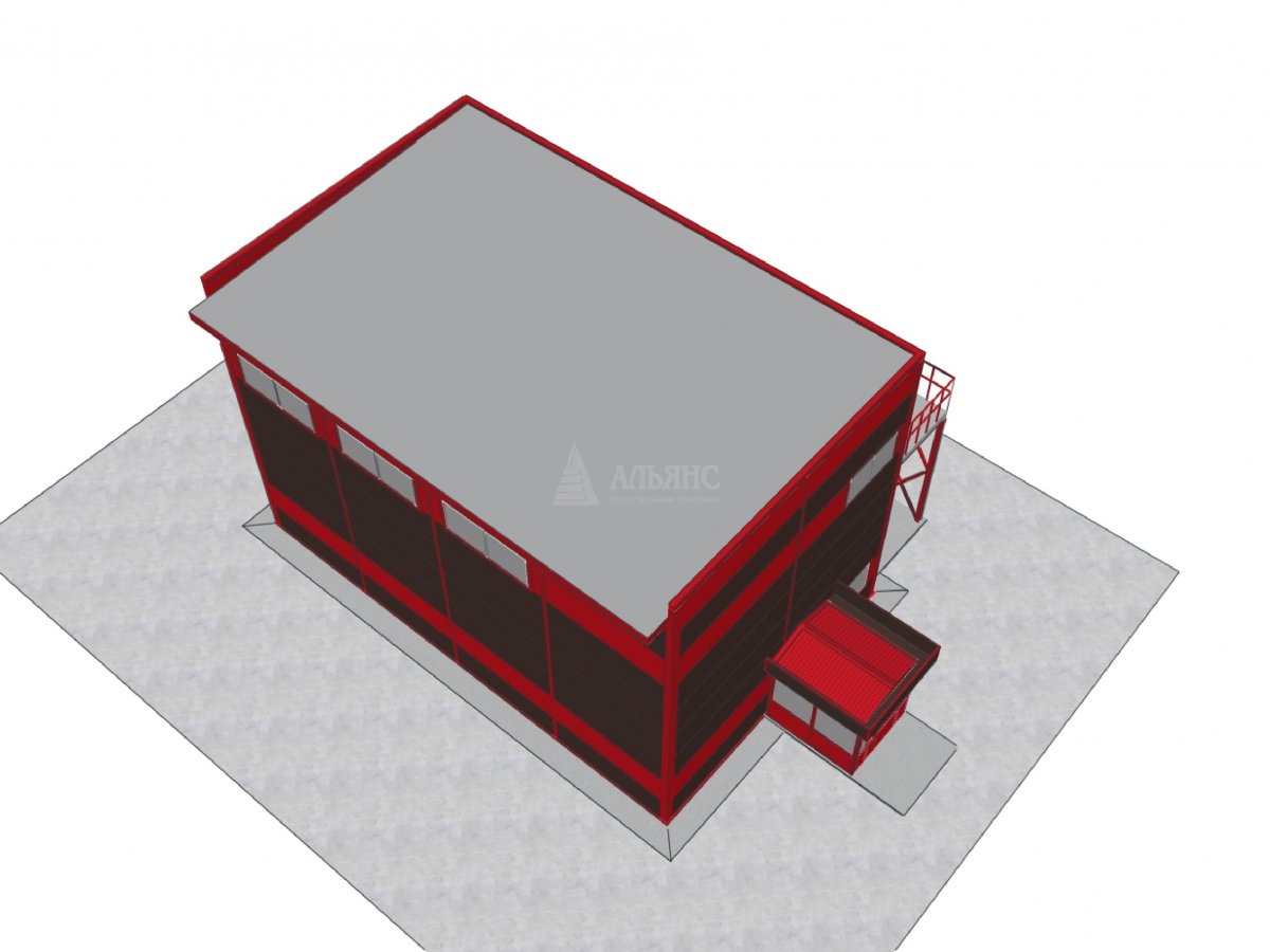 3D визуализация АБК из сэндвич-панелей - фото 20