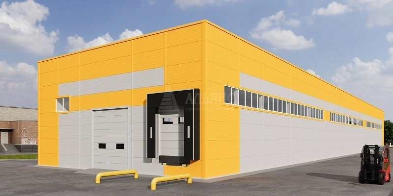 3D визуализация Склад из сэндвич панелей - фото 4